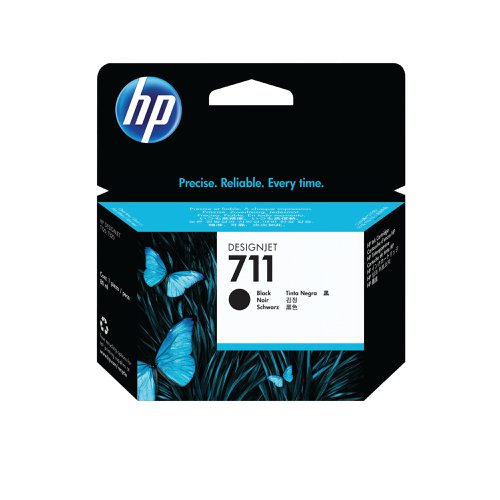 HP 711 DesignJet Ink Cartridge 80-ml Black CZ133A