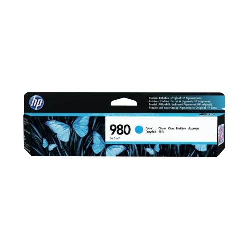 HP 980 Original Ink Cartridge Cyan D8J07A