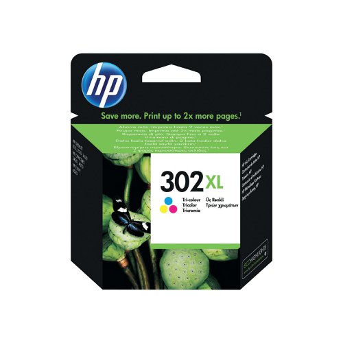 HP 302XL Ink Cartridge Tri-Colour Cyan/Magenta/Yellow F6U67AE