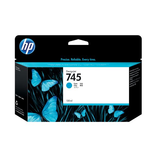 HP 745 DesignJet Ink Cartridge 130-ml Cyan F9J97A