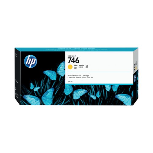 HP 746 DesignJet Ink Cartridge 300-ml Yellow P2V79A