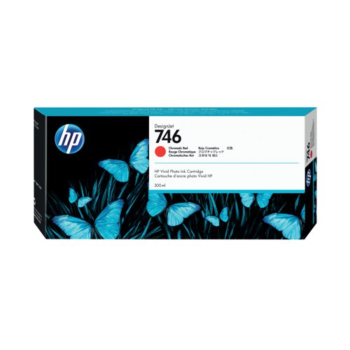 HP 746 Original Ink Cartridge 300-ml Chromatic Red P2V81A