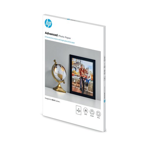 HP A4 White Advanced Glossy Photo Paper 250gsm (Pack of 25) Q5456A