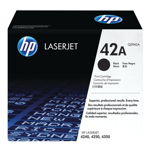 HP 42A Original LaserJet Toner Cartridge Black Q5942A