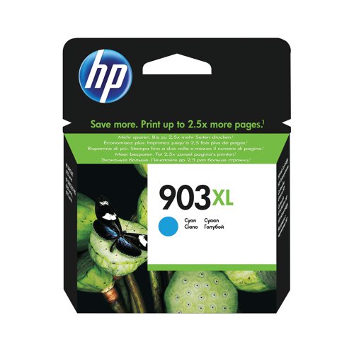 HP 903XL Ink Cartridge High Capacity 750 Page Yield Cyan T6M03AE