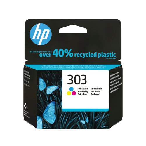 HP 303 Original Ink Cartridge 4-ml Tri-color T6N01AE