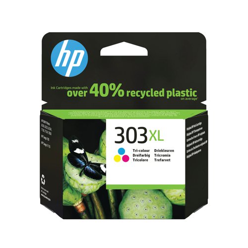 HP 303XL Ink Cartridges High Yield Tri Colour CMY T6N03AE 415 Page Yield