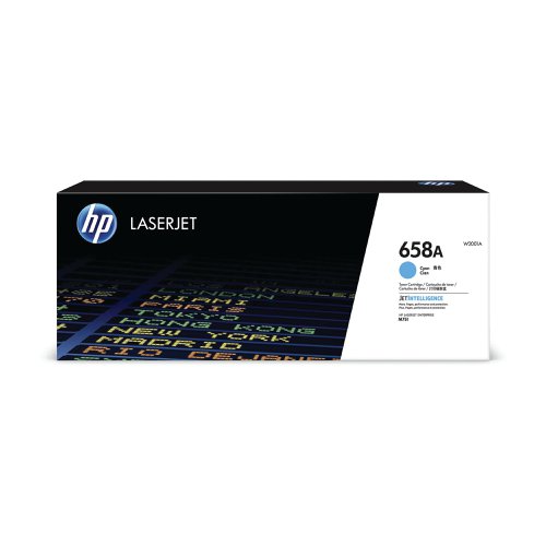 HP 658A LaserJet Toner Cartridge Cyan W2001A