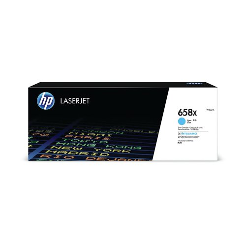 HP 658X LaserJet Toner Cartridge Cyan W2001X