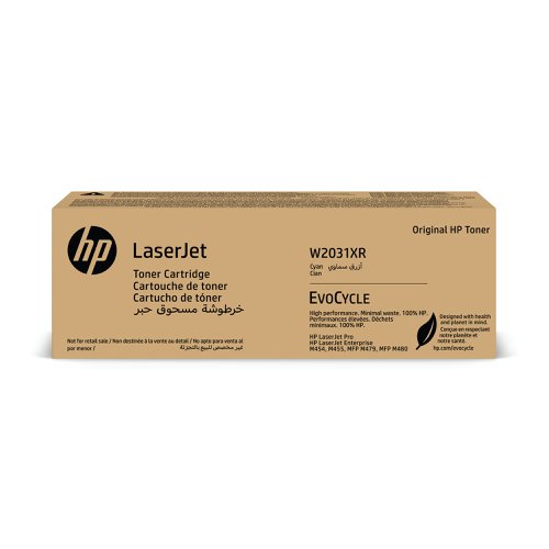 HP 415X EvoCycle LaserJet Toner Cartridge Cyan W2031XR