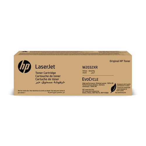 HP 415X EvoCycle LaserJet Toner Cartridge Yellow W2032XR