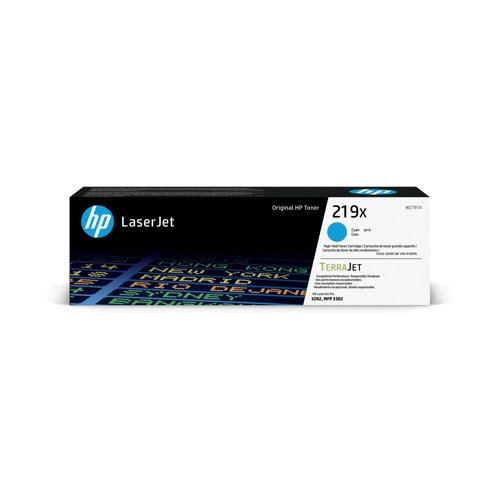 HP 219X Original LaserJet Toner Cartridge High Yield Cyan W2191X