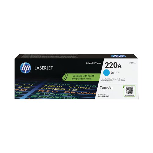 HP 220A Original LaserJet Toner Cartridge Cyan W2201A