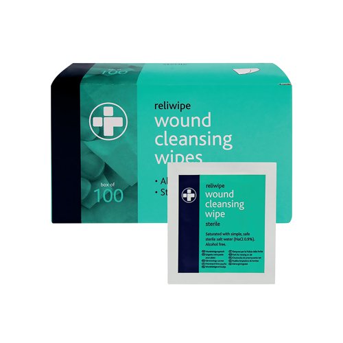 Reliance Individually Wrapped Medical Reliwipe Wound Cleansing Wipes (Pack of 100) 745