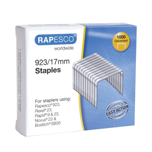 Rapesco 923/17mm Staples (1000 Pack) 1240