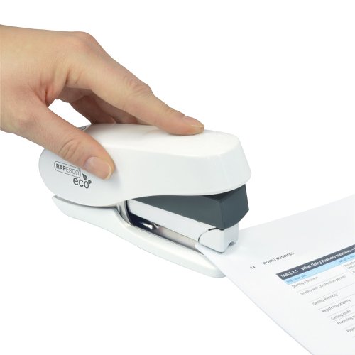 Rapesco ECO Luna Less Effort Stapler White 1467 | Rapesco Office Products Plc