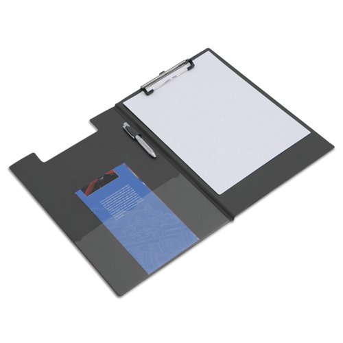 Rapesco Foldover Clipboard Foolscap Black VFDCB0L3