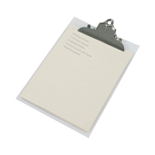 This heavy duty Rapesco clipboard is made from shatter resistant polypropylene for strong, long lasting use. Suitable for use with both A4 and foolscap documents, the clipbaord also features an extra strong, high capacity clip with a hanging hole for convenient storage. This pack contains 1 clipboard with a frosted clear finish.