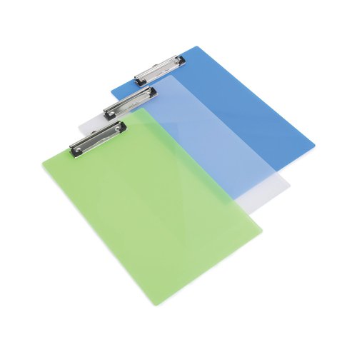 Made from heavy gauge, shatter resistant polypropylene, these durable Rapesco clipboards have an attractive frosted transparent finish. The high strength clip features protective corners to keep your documents secure and looking professional. The clipboard also features a retractable hanging hole and convenient pen clip. This pack contains 4 blue, 4 green and 2 clear clipboards, suitable for both A4 and foolscap documents.