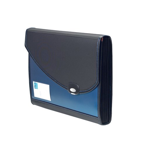 Keep your files neatly organised with this 7-part expanding file from Rapesco. It includes seven compartments with index tabs for quick access to your documents and papers plus a closure lock to keep the file securely closed. Use the business card holder and pen holder on the front to keep everything you need with you when on the go.