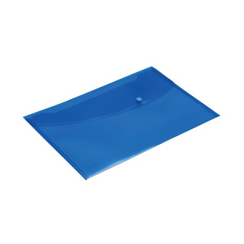 Rapesco Popper Wallet Foolscap Blue (Pack of 5) 0693