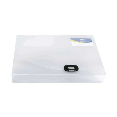 Rapesco Rigid Wallet Box File 40mm Capacity 400 Sheets A4 Clear 0711