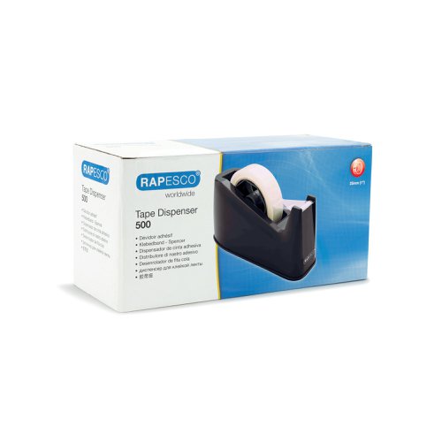 Rapesco Germ-Savvy 500 Tape Dispenser Heavy Duty Black RPTD500B