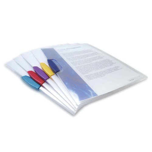 Rapesco Pivot Clip Files A4 Assorted (5 Pack) 0786 | Rapesco Office Products Plc