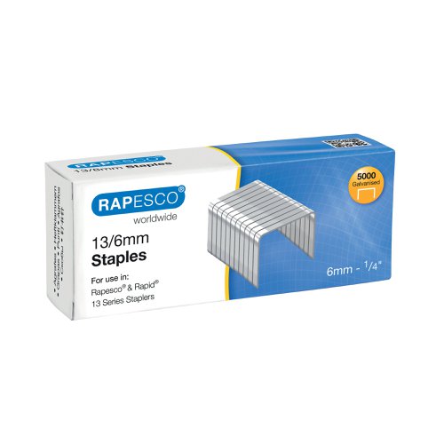 Rapesco 13/6mm Staples (5000 Pack) S24602Z6