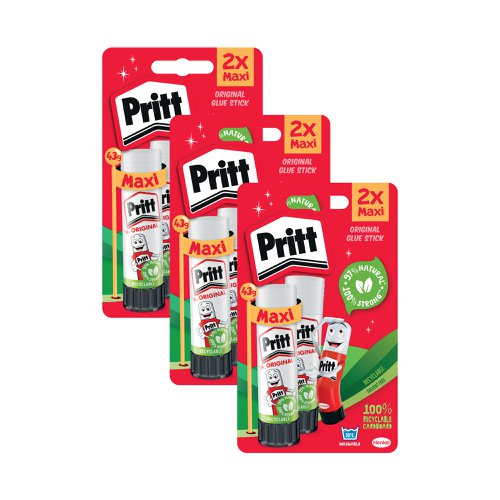 Pritt Stick Glue Stick 43g (Pack of 2) Buy 2 Get One FOC HX810824