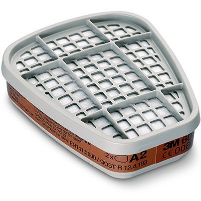 3M 6055 A2 Organic Vapour Gas Filters (Pack of 2)