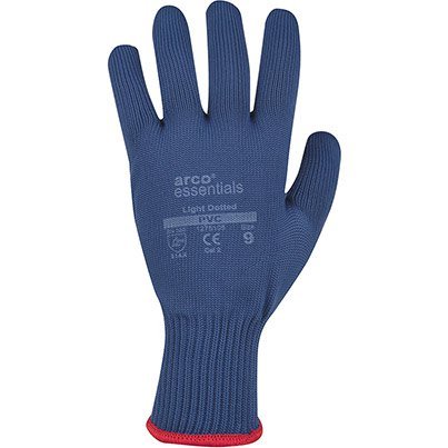 Arco Essentials Navy Lightweight PVC-Dotted Work Gloves S