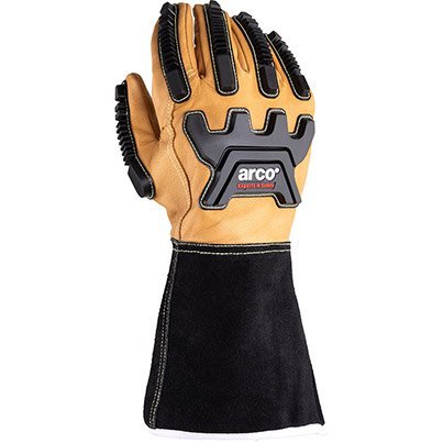 Arco Long-Cuff Leather Cut-Resistant Impact Gloves M