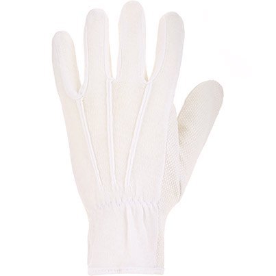 Arco White Cotton PVC-Microdot Gloves Large (Pack of 12)