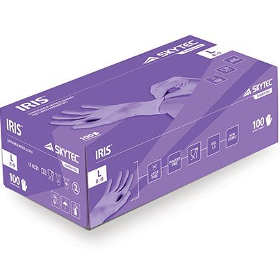 Skytec Iris Purple Powder-Free Nitrile Disposable Gloves Small (Pack of 100)