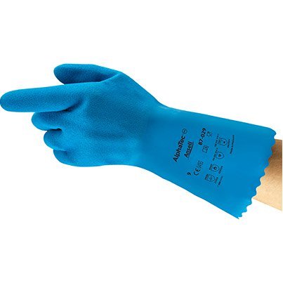 Ansell AlphaTec 87-029 Latex Chemical-Resistant Gloves 9