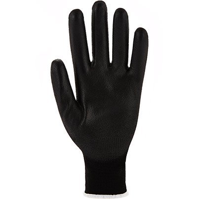 Arco Essentials Black PU-Coated Nylon Work Gloves Pairs 6 (Pack of 12)