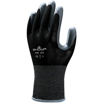 Showa 370 Black Nitrile-Coated Work Gloves 8