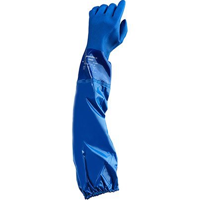 Ansell AlphaTec 23-201 Long-Sleeve PVC Chemical-Resistant Gloves 8