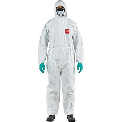 Ansell AlphaTec 2500 Standard Model 111 White Chemical Coverall L