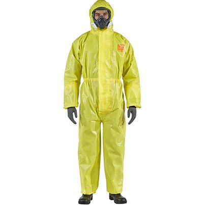 Ansell AlphaTec 3000 Model 111 Yellow Chemical Coverall L