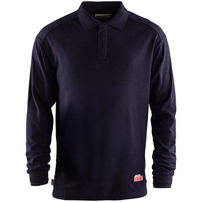 Arco Men's Navy Arc-Flash Long-Sleeve Polo Shirt L