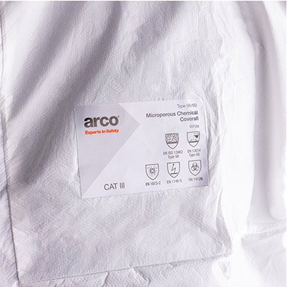 Arco White Type 5B/6B Chemical Coverall 3XL