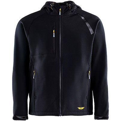 Trojan Men's Black Hooded Softshell Jacket S