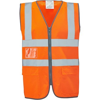 Arco Ultra Orange Zip-Up Hi-Vis Vest 3XL