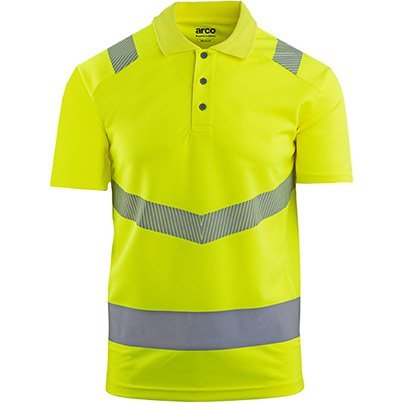 Arco Responsible Yellow Hi-Vis Polo Shirt S