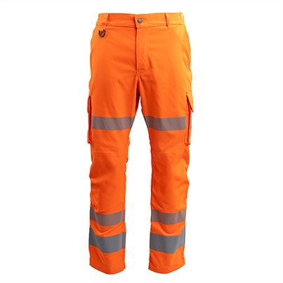 Arco Responsible Orange Hi-Vis Cargo Trousers with Kneepad Pockets 36R