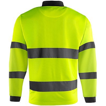 Arco Yellow Long-Sleeve Hi-Vis Polo Shirt 5XL