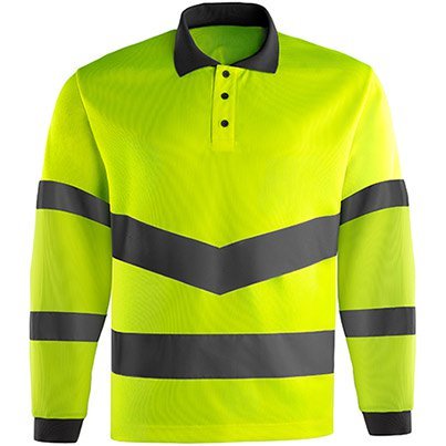 Arco Yellow Long-Sleeve Hi-Vis Polo Shirt S
