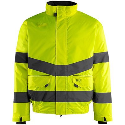 Arco Yellow Waterproof Hi-Vis Bomber Jacket S